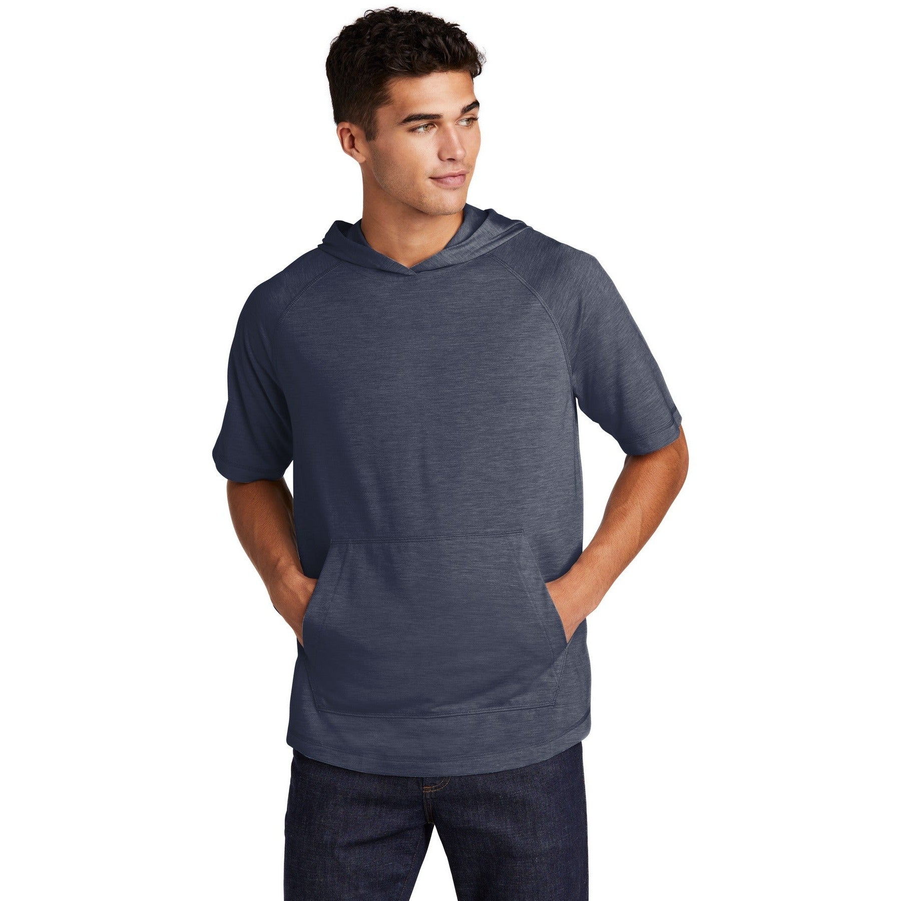 Sport-Tek-Sport-Tek ® PosiCharge ® Tri-Blend Wicking Short Sleeve Hoodie. ST404-MedTech-4