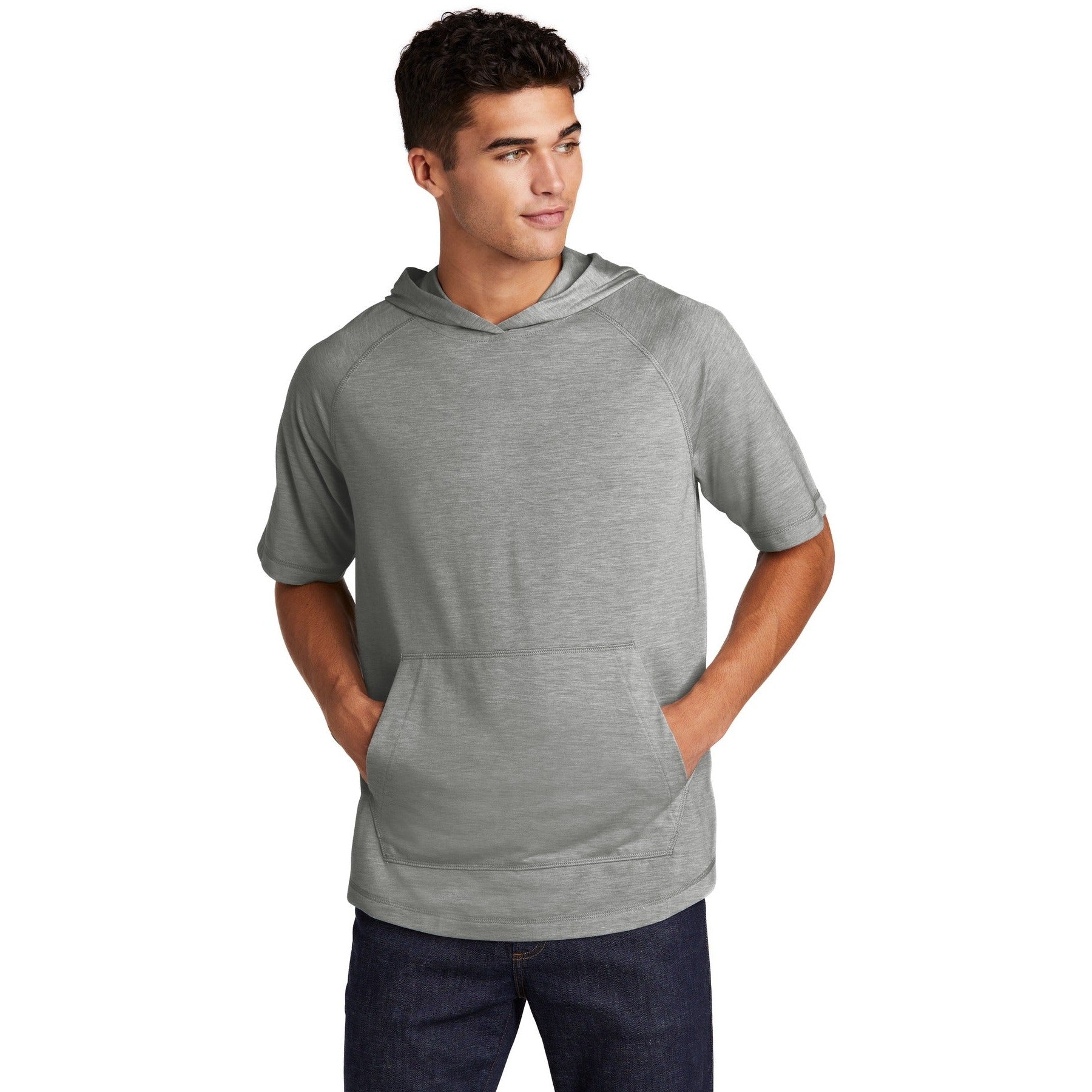 Sport-Tek-Sport-Tek ® PosiCharge ® Tri-Blend Wicking Short Sleeve Hoodie. ST404-MedTech-3