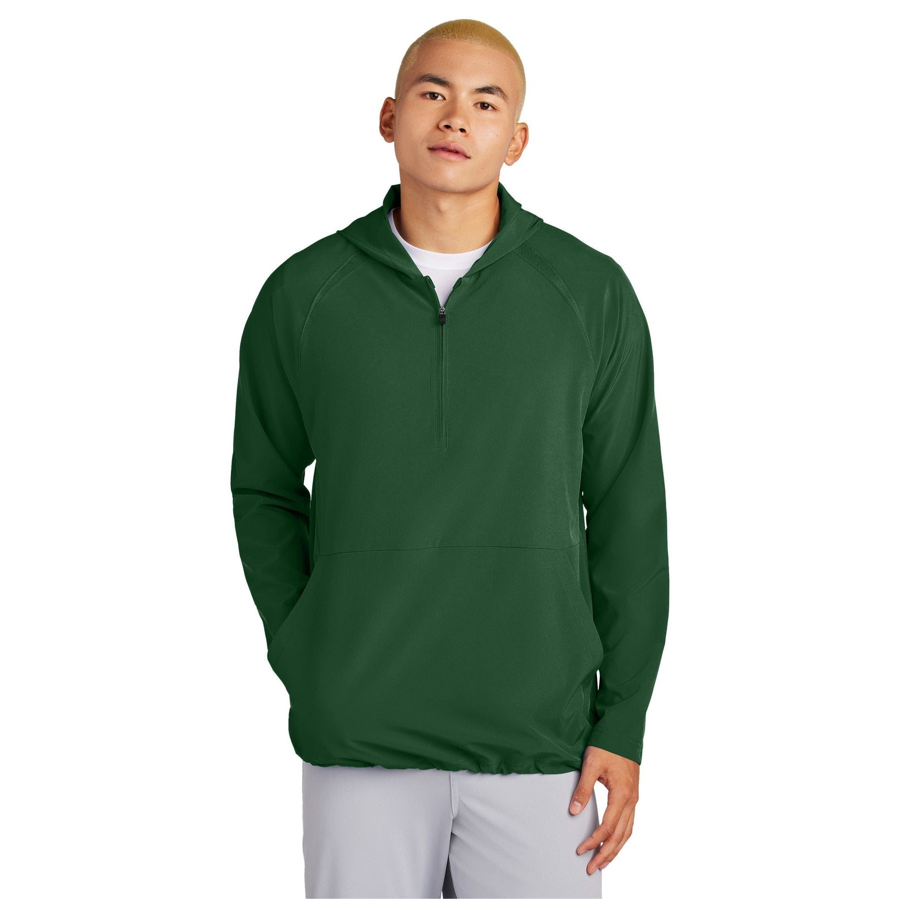 Sport-Tek-Sport-Tek® Repeat 1/2-Zip Long Sleeve Hooded Jacket JST488-MedTech-3