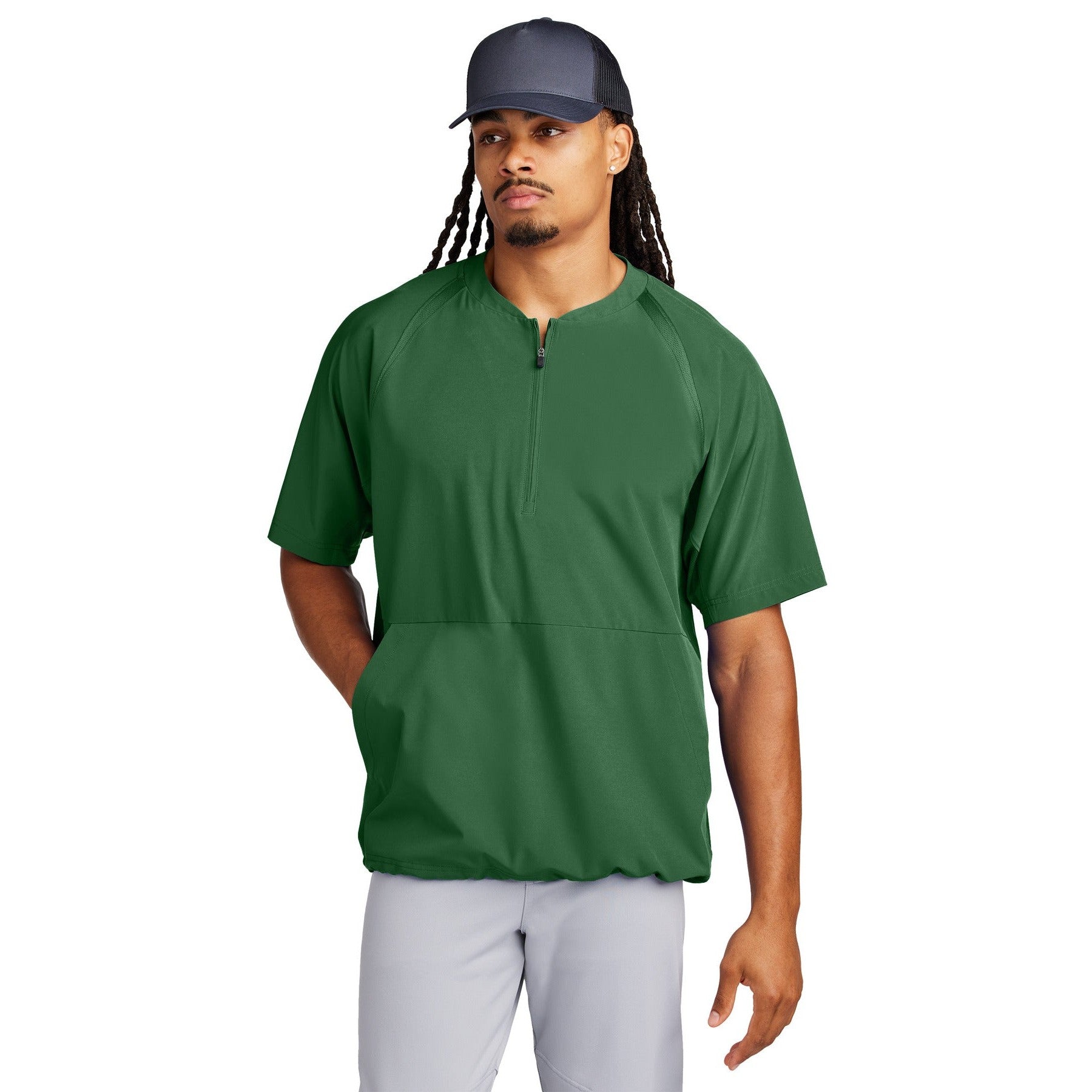 Sport-Tek-Sport-Tek® Repeat 1/2-Zip Short Sleeve Jacket JST489-MedTech-3