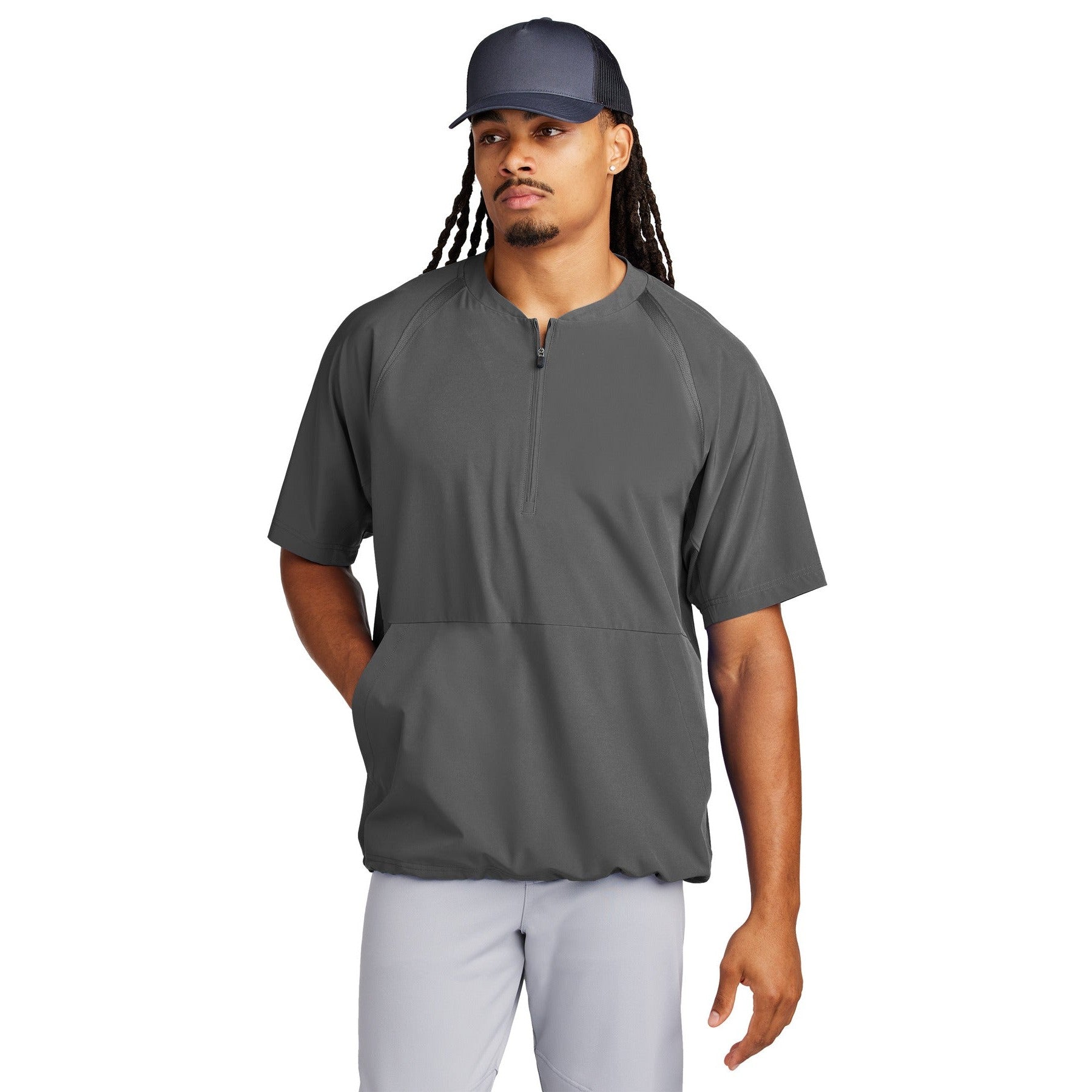 Sport-Tek-Sport-Tek® Repeat 1/2-Zip Short Sleeve Jacket JST489-MedTech-4