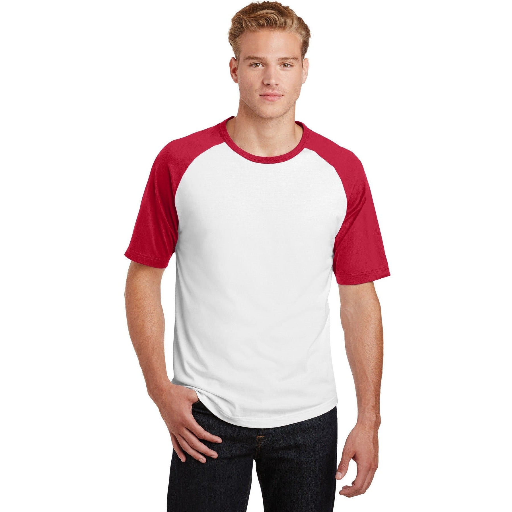 Sport-Tek-Sport-Tek® Short Sleeve Colorblock Raglan Jersey. T201-MedTech-5