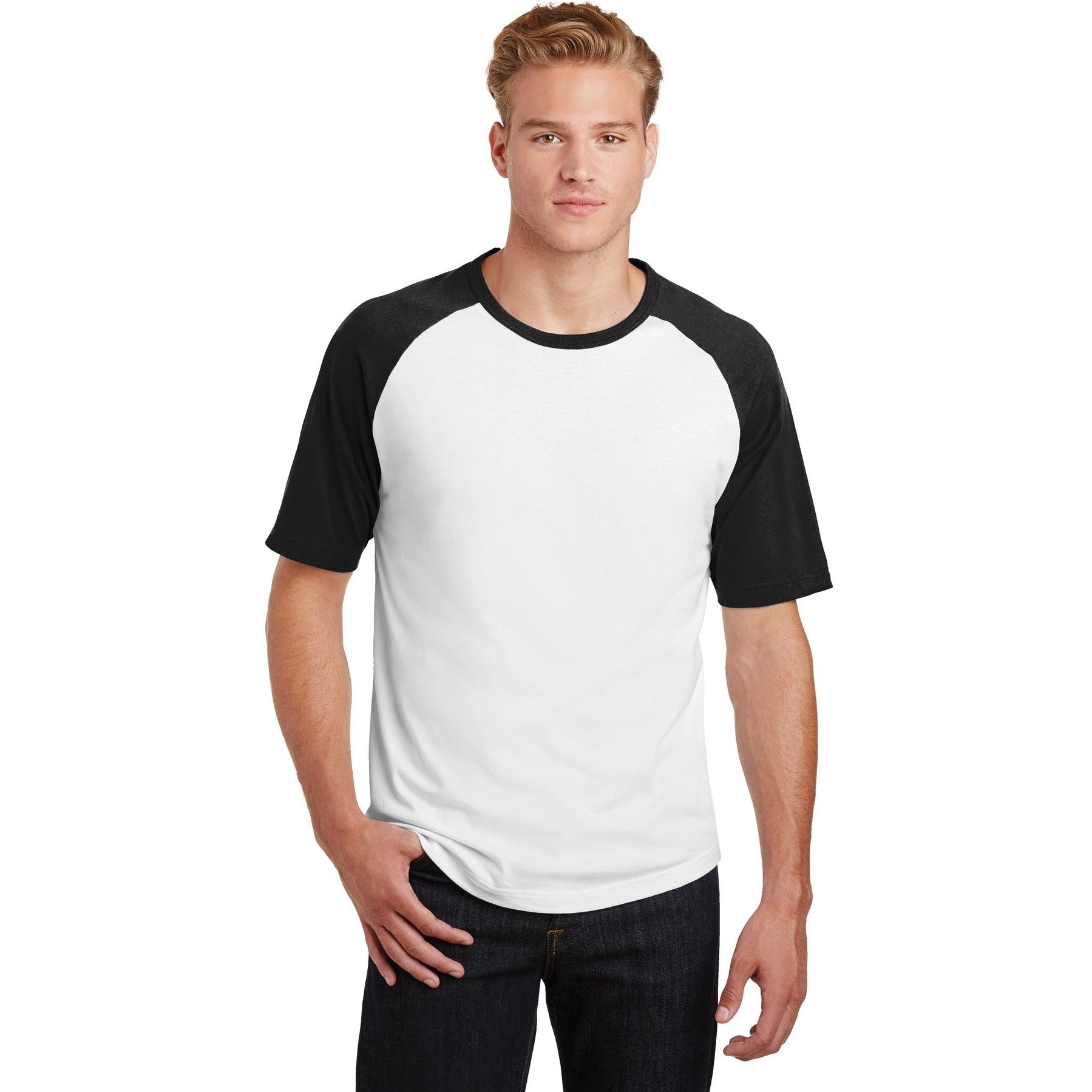 Sport-Tek-Sport-Tek® Short Sleeve Colorblock Raglan Jersey. T201-MedTech-3