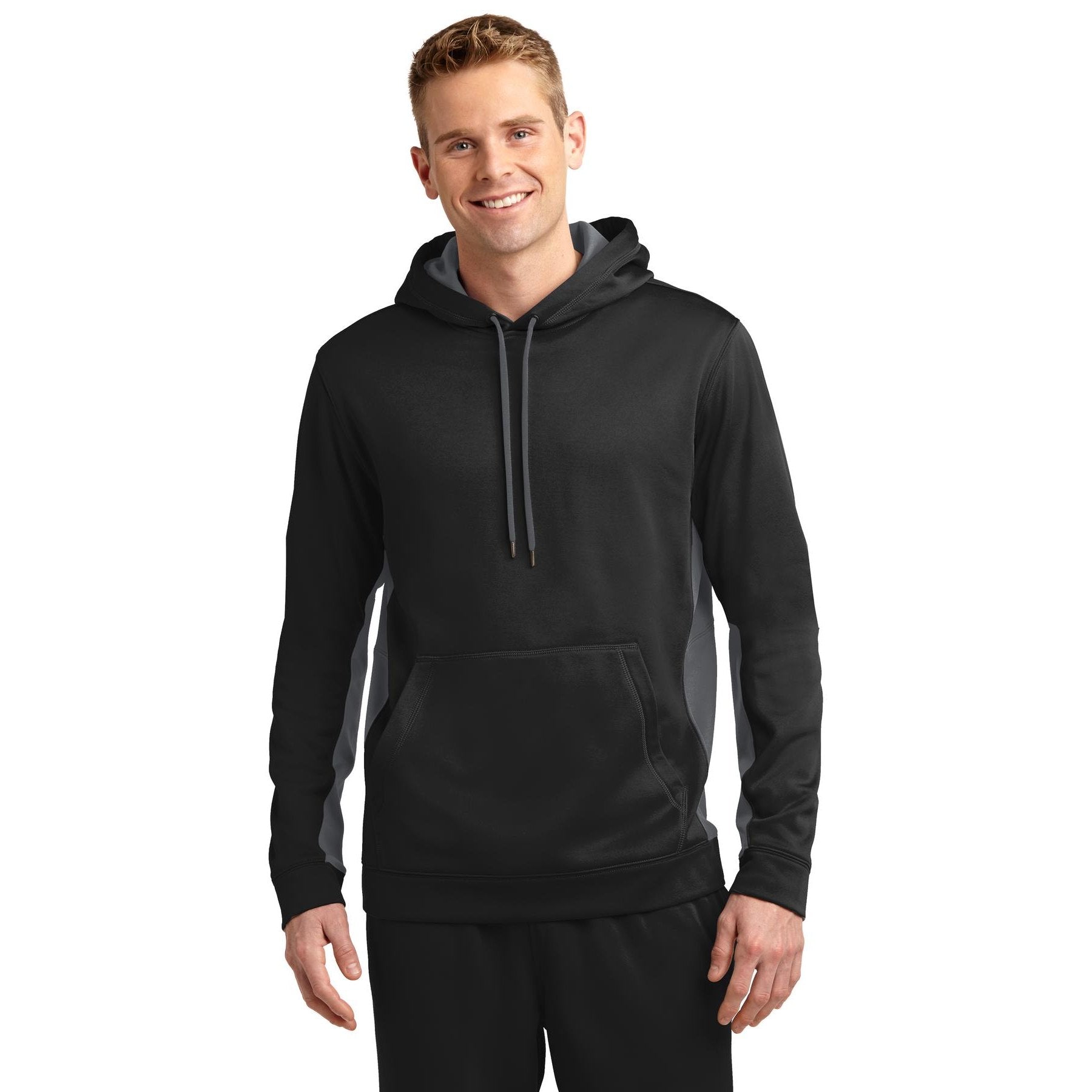 Sport-Tek-Sport-Tek® Sport-Wick® Fleece Colorblock Hooded Pullover. ST235-MedTech-1
