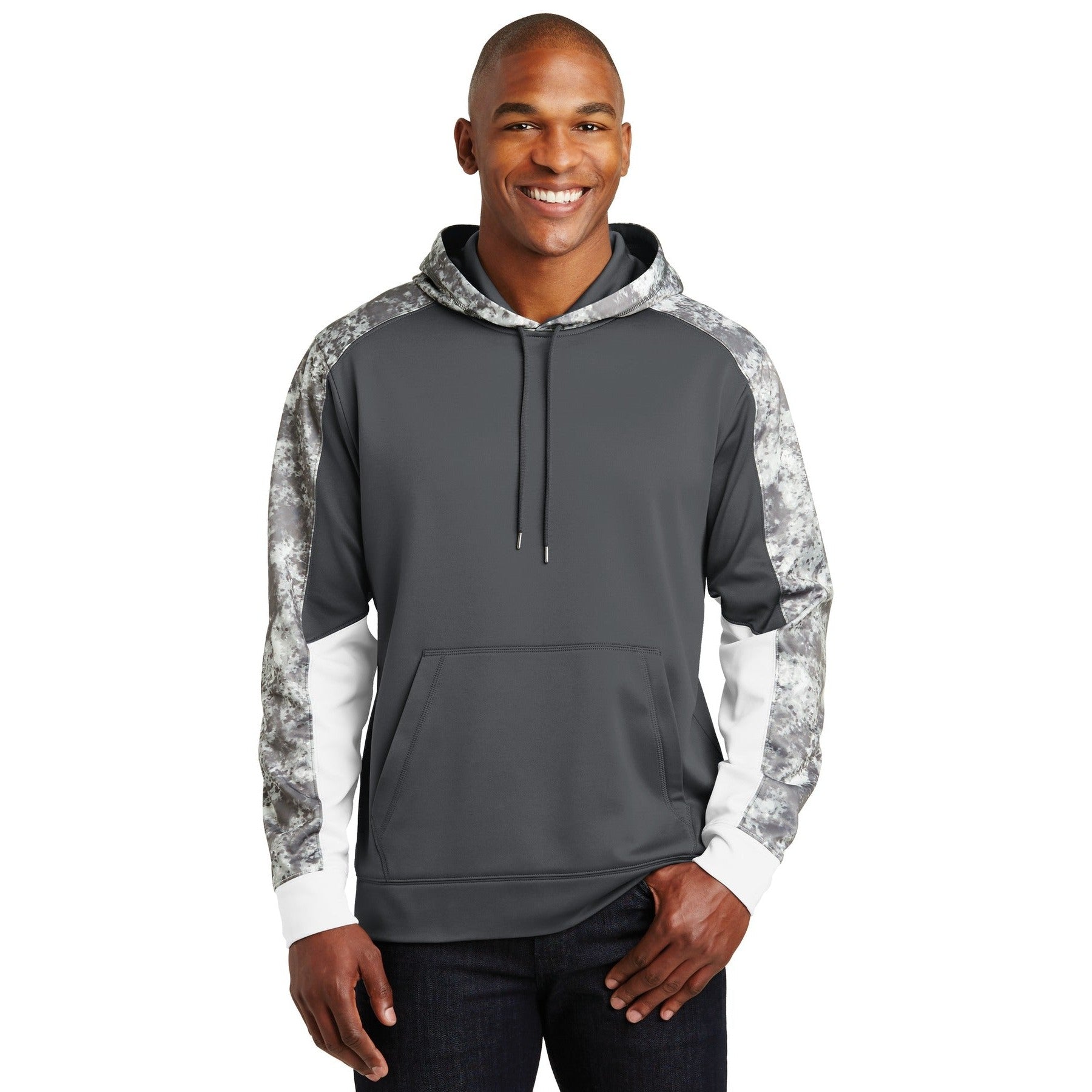 Sport-Tek-Sport-Tek® Sport-Wick® Mineral Freeze Fleece Colorblock Hooded Pullover. ST231-MedTech-2