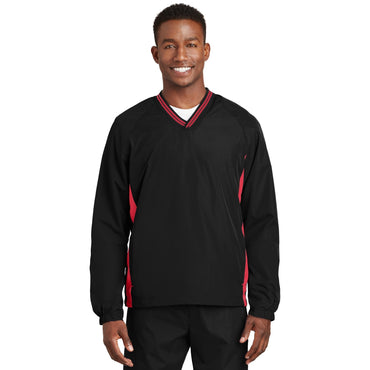 Sport-Tek-Sport-Tek® Tipped V-Neck Raglan Wind Shirt. JST62-MedTech-2