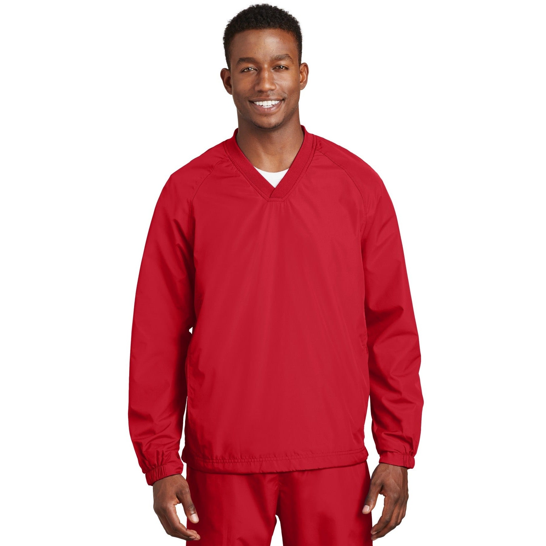 Sport-Tek-Sport-Tek® V-Neck Raglan Wind Shirt. JST72-MedTech-4