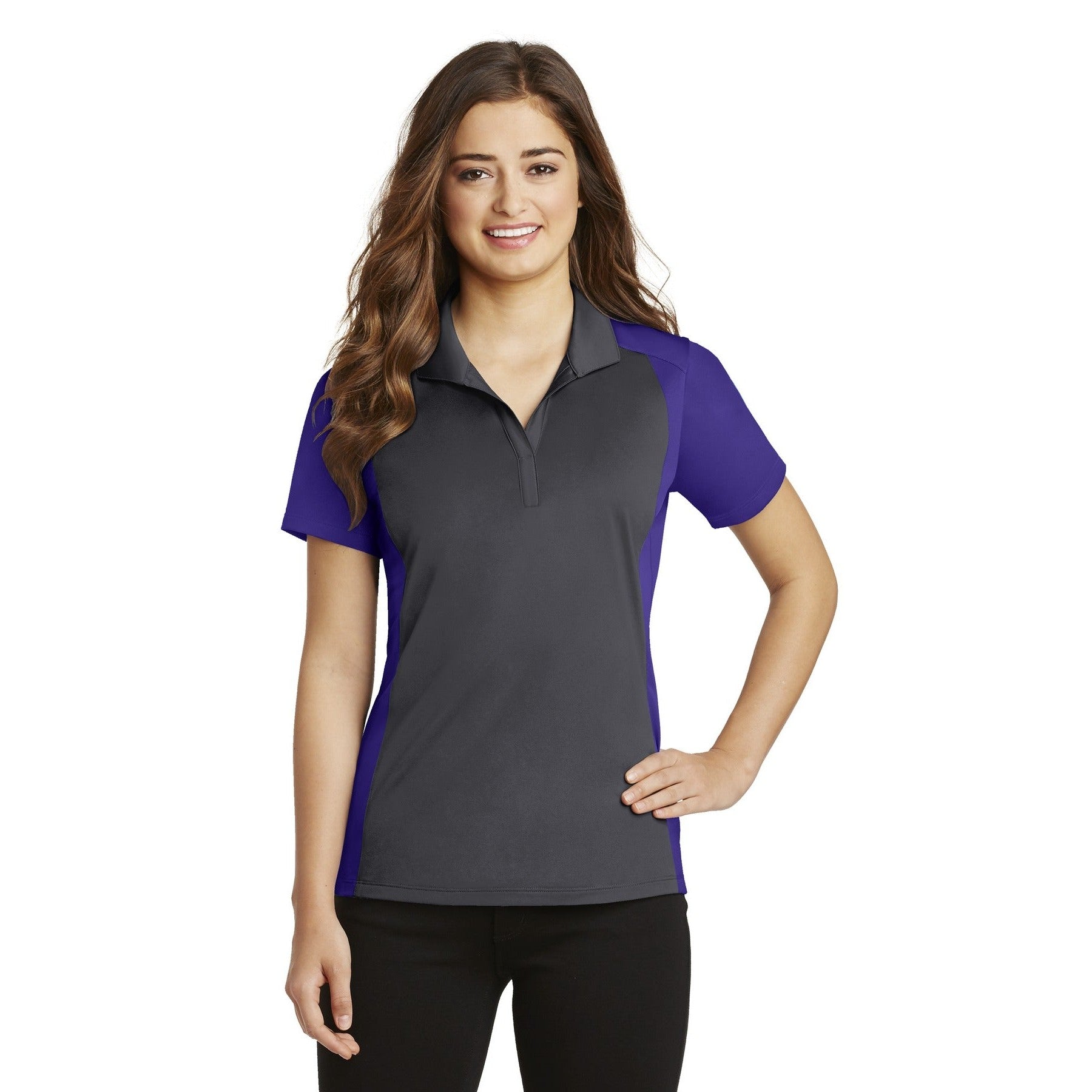Sport-Tek-Sport-Tek® Women's Colorblock Micropique Sport-Wick® Polo. LST652-MedTech-5