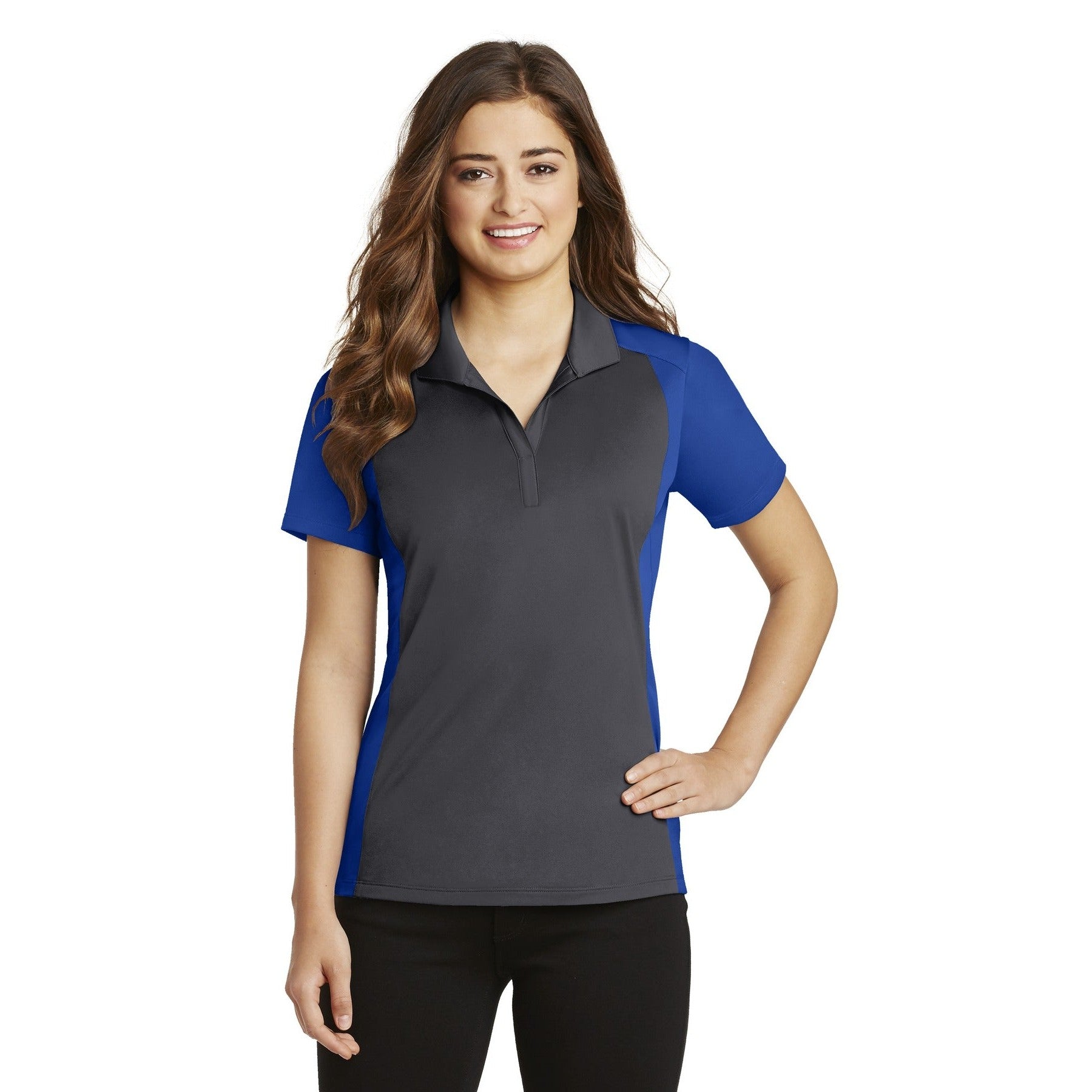Sport-Tek-Sport-Tek® Women's Colorblock Micropique Sport-Wick® Polo. LST652-MedTech-7