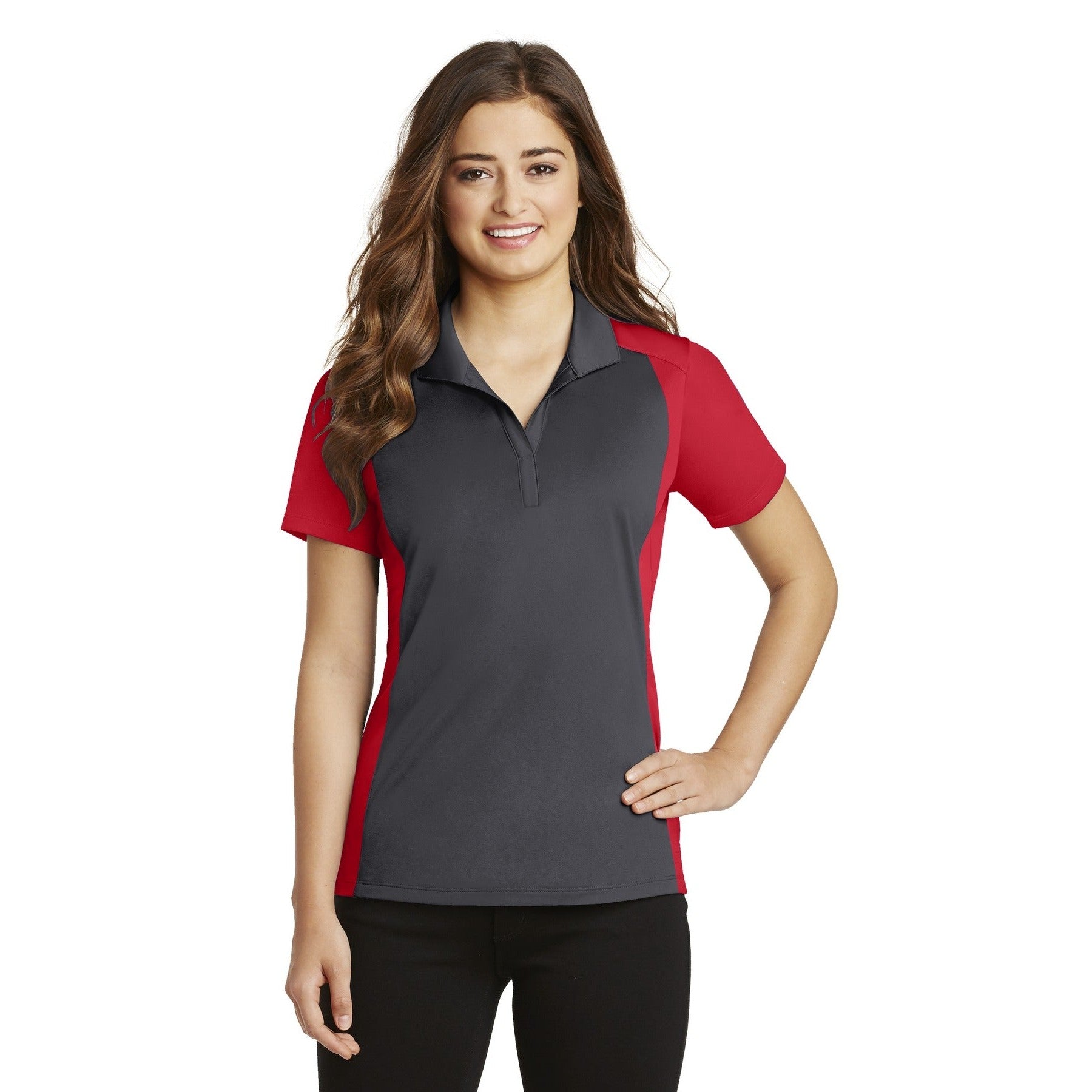 Sport-Tek-Sport-Tek® Women's Colorblock Micropique Sport-Wick® Polo. LST652-MedTech-6