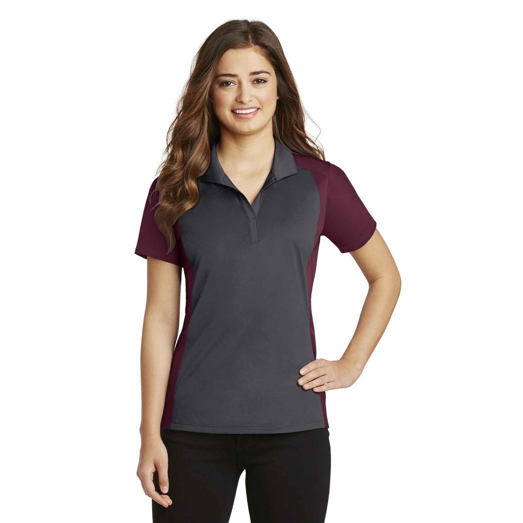 Sport-Tek-Sport-Tek® Women's Colorblock Micropique Sport-Wick® Polo. LST652-MedTech-3