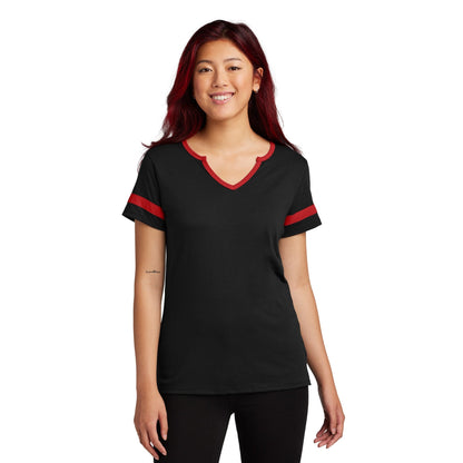 Sport-Tek-Sport-Tek® Women's Halftime Notch Neck Tee LST6041-MedTech-1