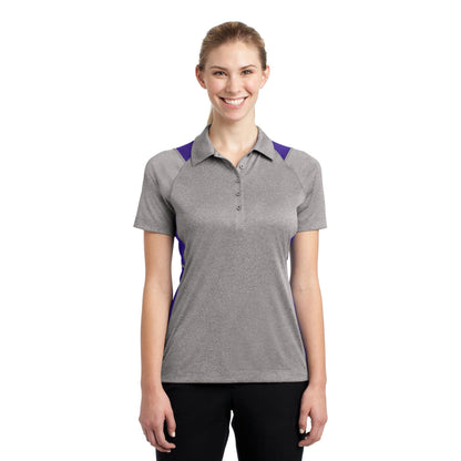 Sport-Tek-Sport-Tek® Women's Heather Colorblock Contender™ Polo. LST665-MedTech-7