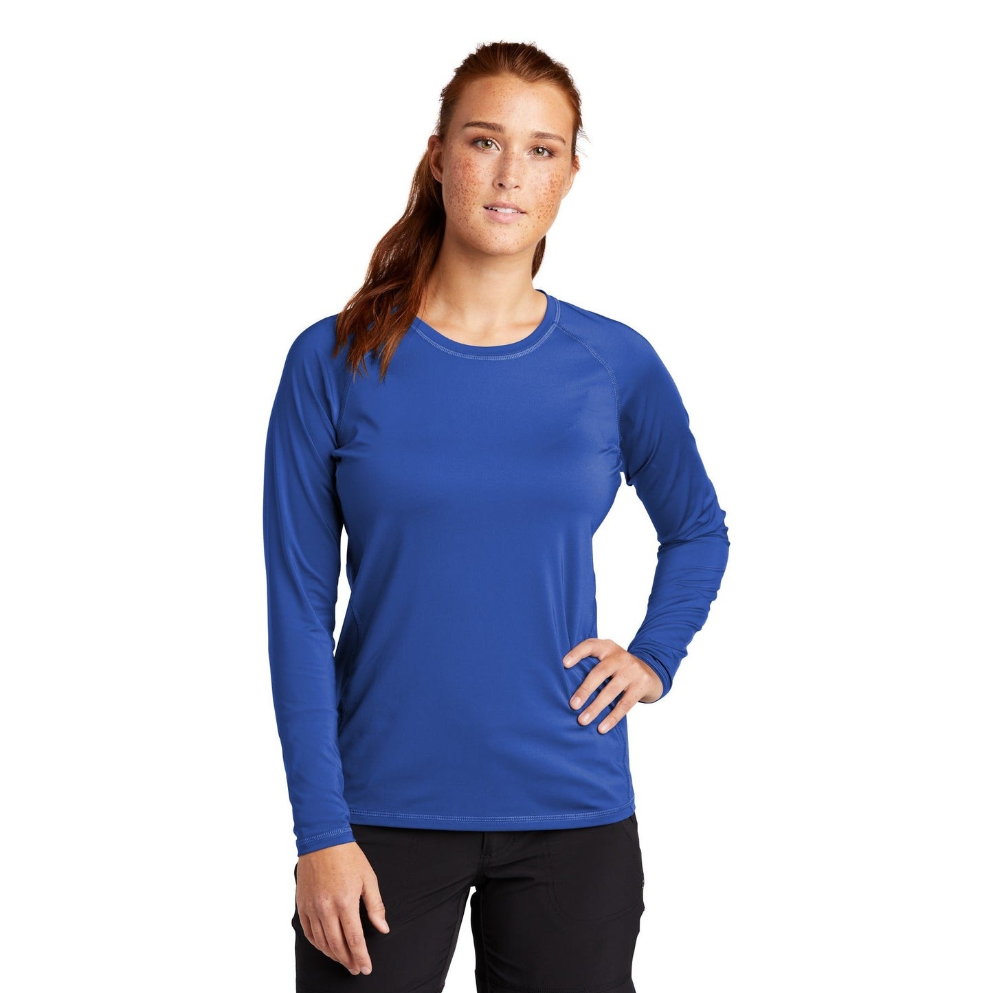 Sport-Tek-Sport-Tek ® Women's Long Sleeve Rashguard Tee. LST470LS-MedTech-4