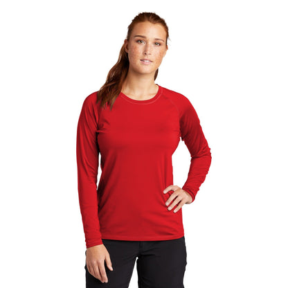 Sport-Tek-Sport-Tek ® Women's Long Sleeve Rashguard Tee. LST470LS-MedTech-3