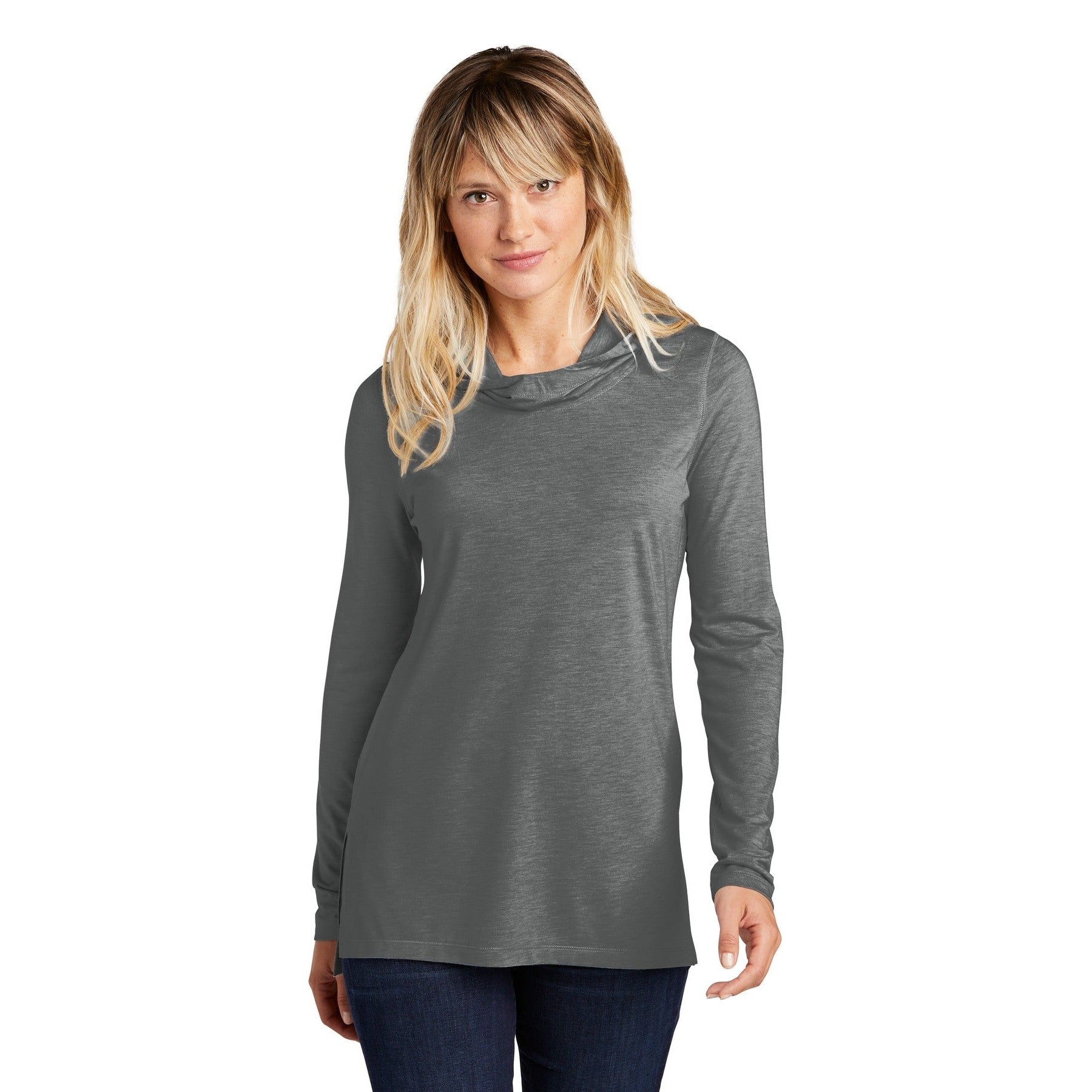 Sport-Tek-Sport-Tek® Women's PosiCharge ® Tri-Blend Wicking Long Sleeve Hoodie LST406-MedTech-2