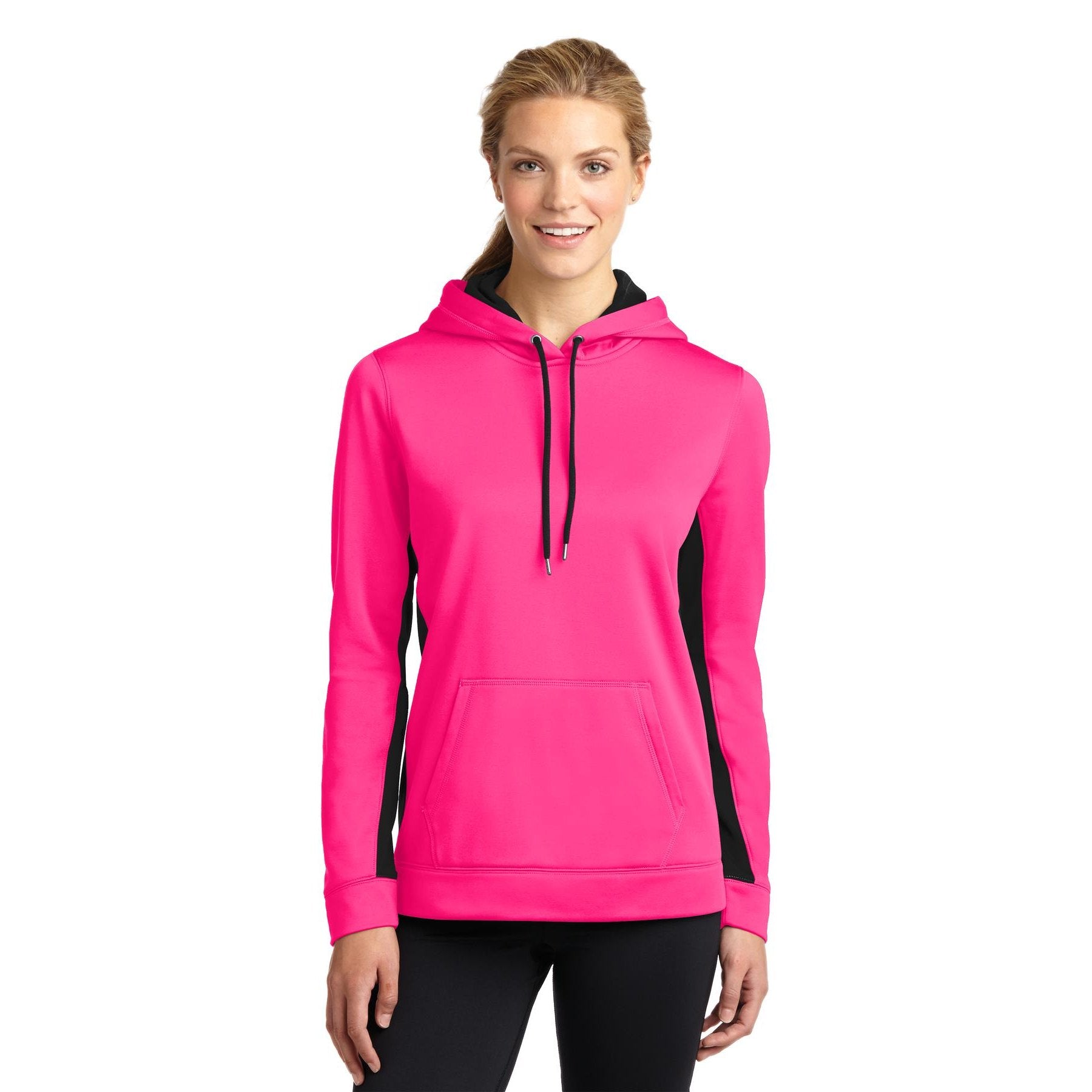 Sport-Tek-Sport-Tek® Women's Sport-Wick® Fleece Colorblock Hooded Pullover. LST235-MedTech-4
