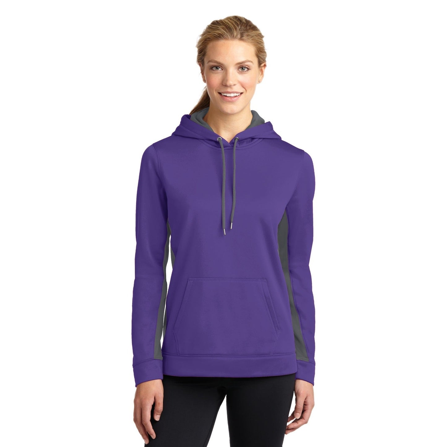 Sport-Tek-Sport-Tek® Women's Sport-Wick® Fleece Colorblock Hooded Pullover. LST235-MedTech-5