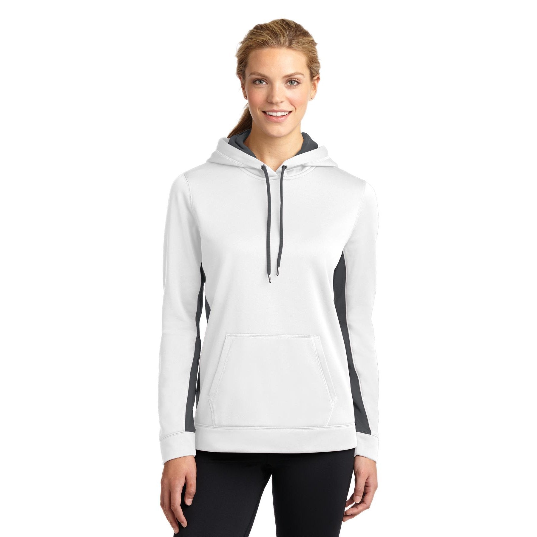 Sport-Tek-Sport-Tek® Women's Sport-Wick® Fleece Colorblock Hooded Pullover. LST235-MedTech-6