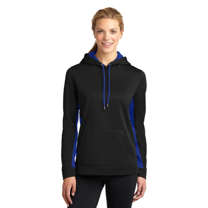 Sport-Tek-Sport-Tek® Women's Sport-Wick® Fleece Colorblock Hooded Pullover. LST235-MedTech-3