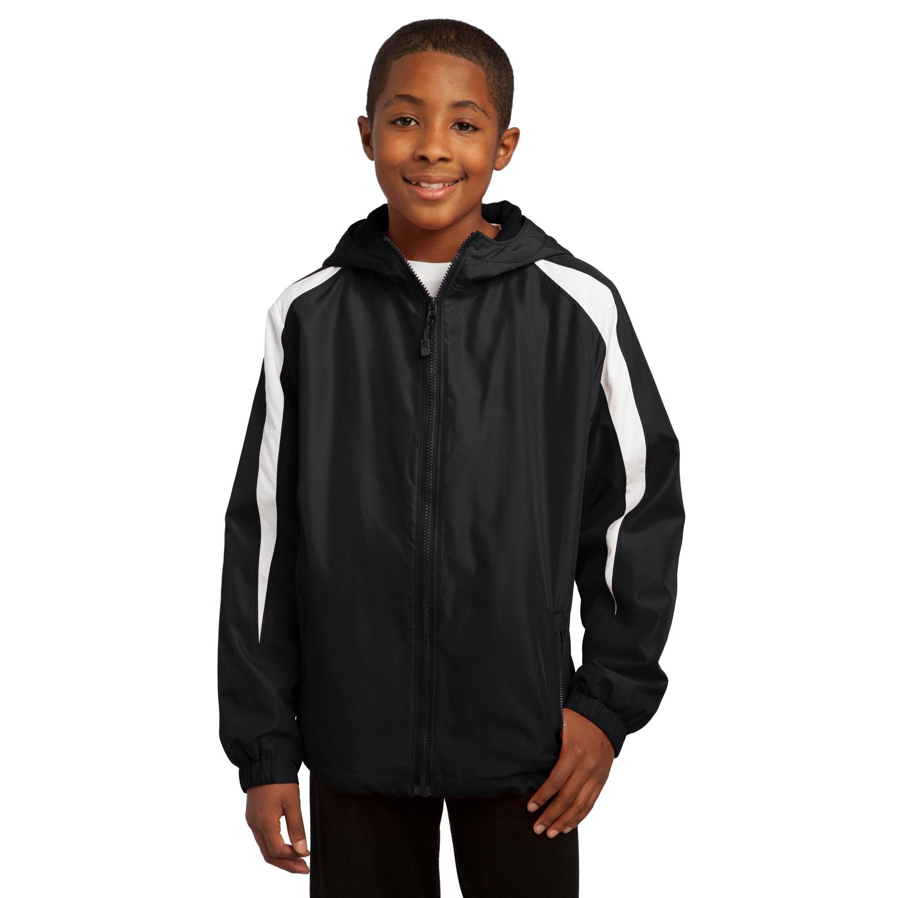 Sport-Tek-Sport-Tek® Youth Fleece-Lined Colorblock Jacket. YST81-MedTech-1