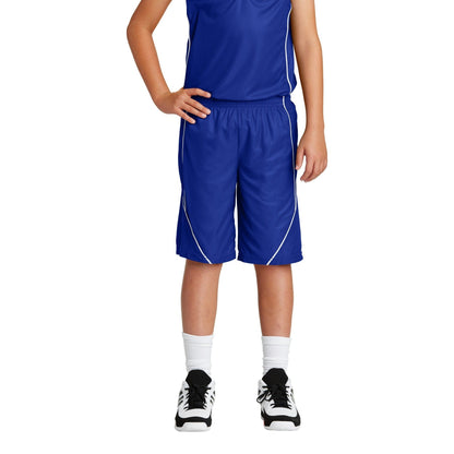 Sport-Tek-Sport-Tek® Youth PosiCharge® Mesh Reversible Spliced Short. YT565-MedTech-3