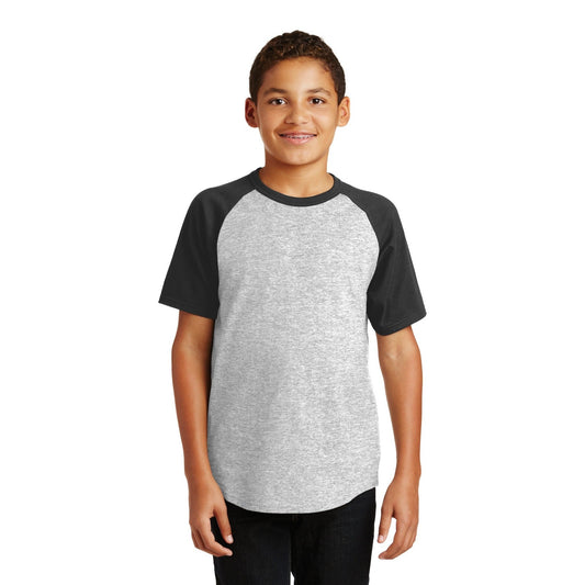 Sport-Tek-Sport-Tek® Youth Short Sleeve Colorblock Raglan Jersey. YT201-MedTech-1