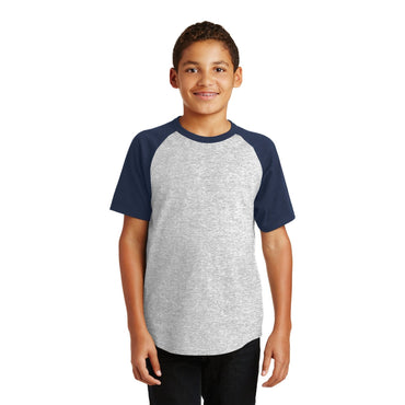 Sport-Tek-Sport-Tek® Youth Short Sleeve Colorblock Raglan Jersey. YT201-MedTech-2