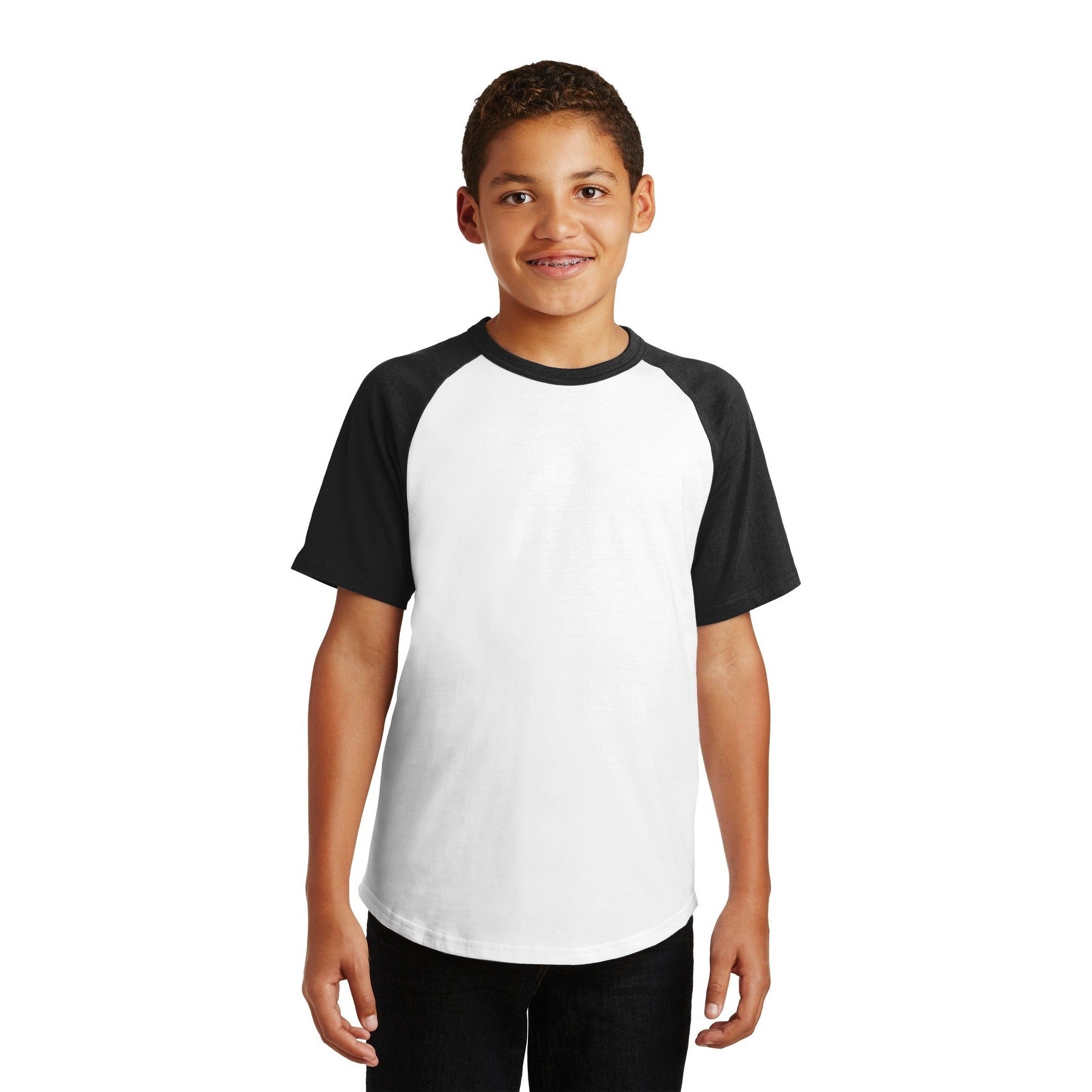 Sport-Tek-Sport-Tek® Youth Short Sleeve Colorblock Raglan Jersey. YT201-MedTech-3