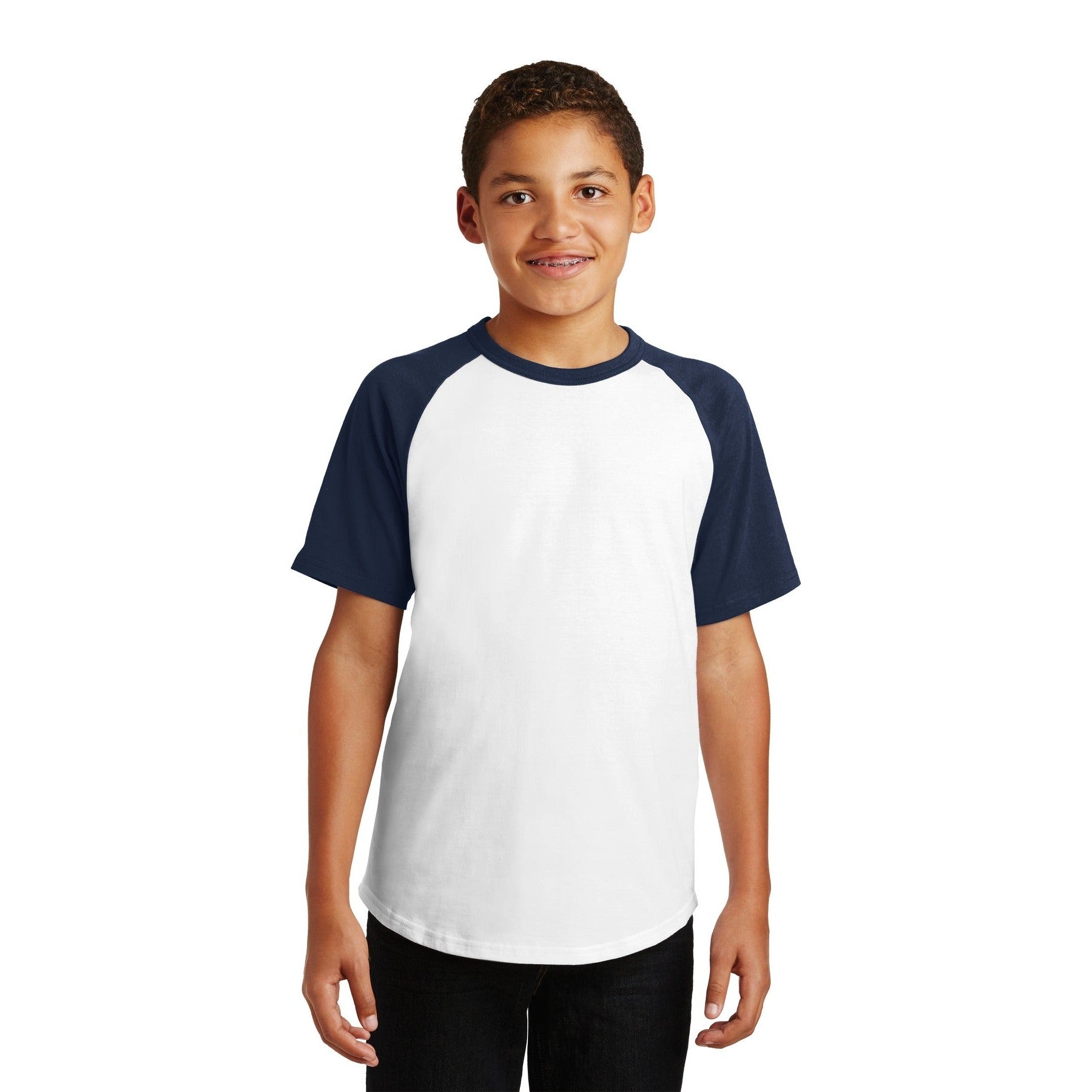 Sport-Tek-Sport-Tek® Youth Short Sleeve Colorblock Raglan Jersey. YT201-MedTech-4