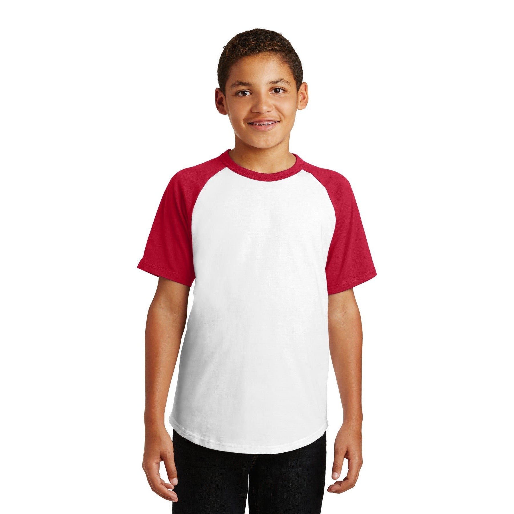 Sport-Tek-Sport-Tek® Youth Short Sleeve Colorblock Raglan Jersey. YT201-MedTech-5