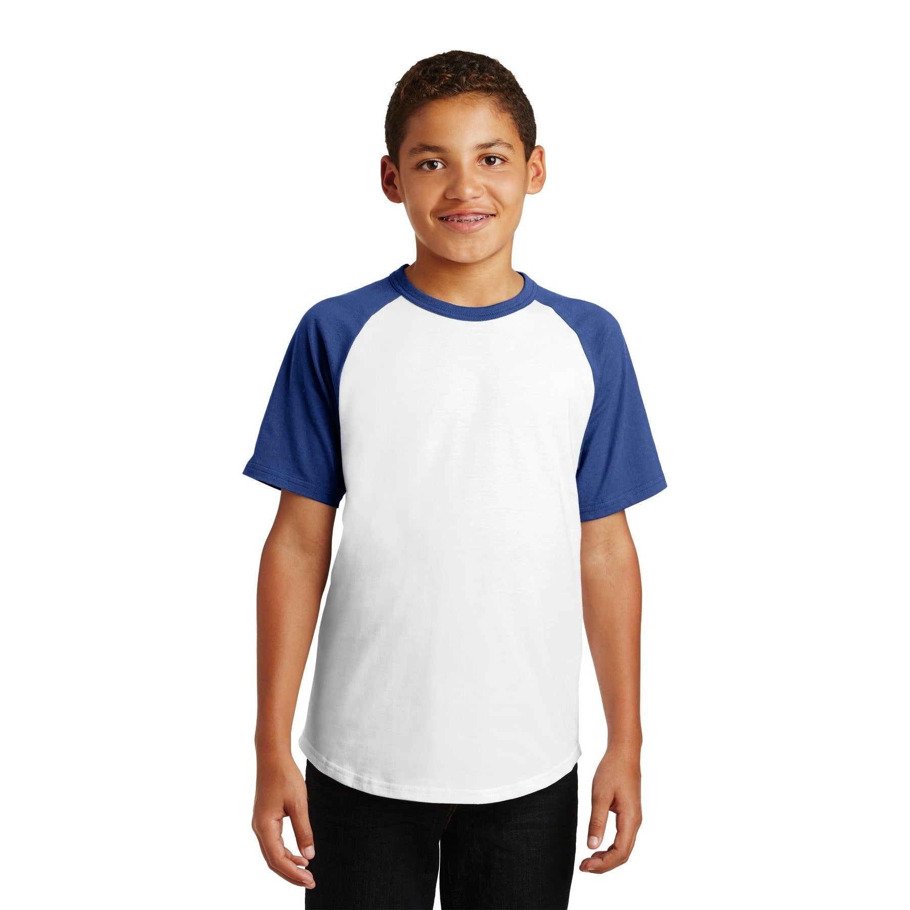 Sport-Tek-Sport-Tek® Youth Short Sleeve Colorblock Raglan Jersey. YT201-MedTech-6