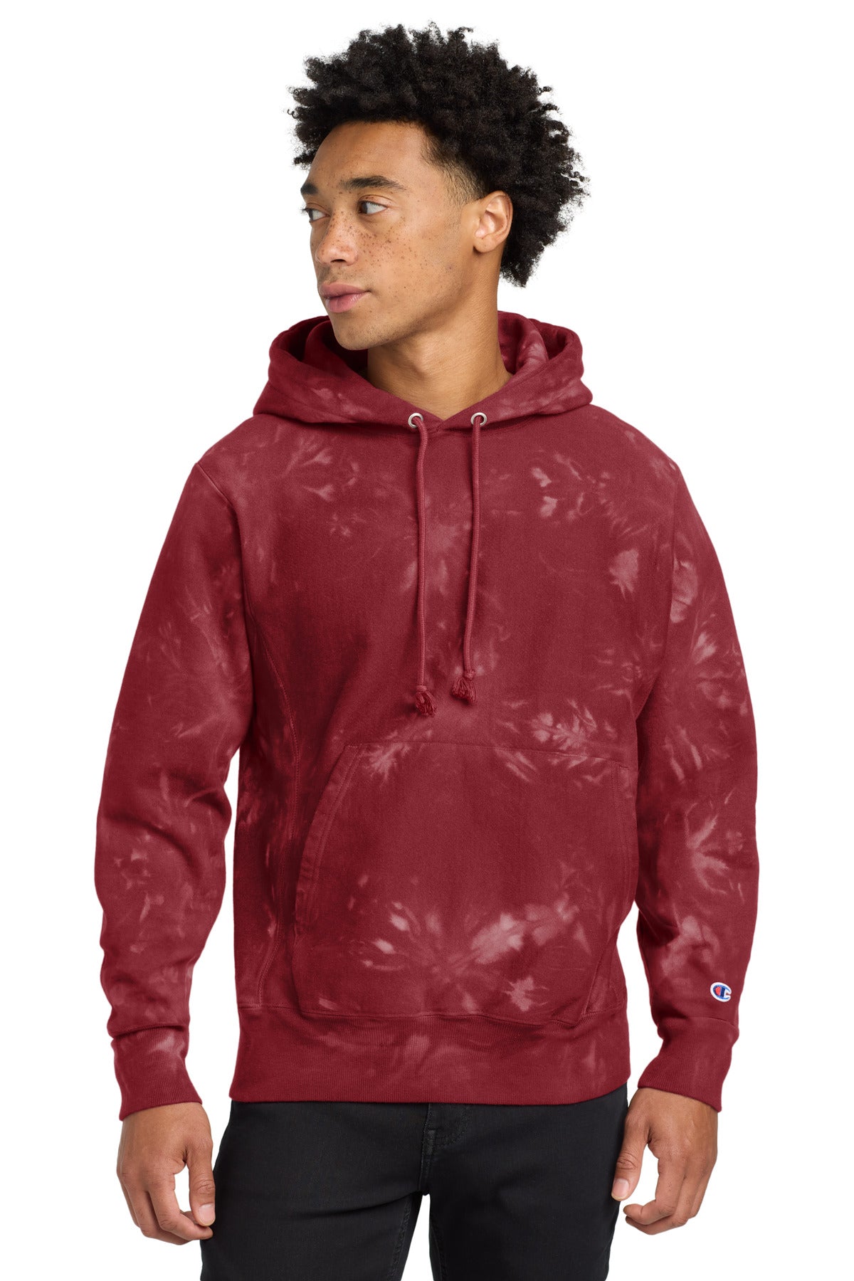 Champion- Champion ® Reverse Weave ® Scrunch-Dye Tie-Dye Hooded Sweatshirt. TDS101-Medtech- 2