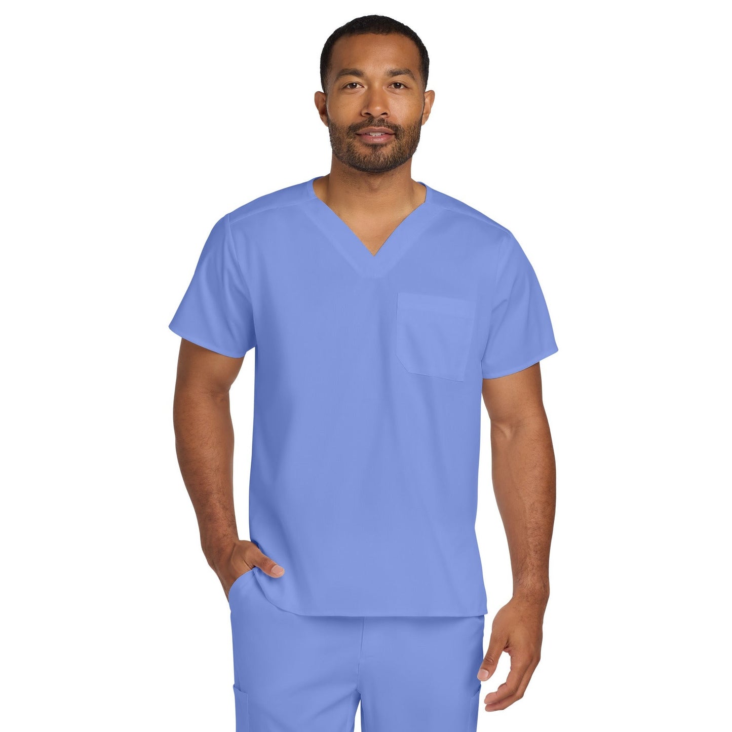 Wink-Wink® Unisex WorkFlex Chest Pocket V-Neck Top WW3160-MedTech-2