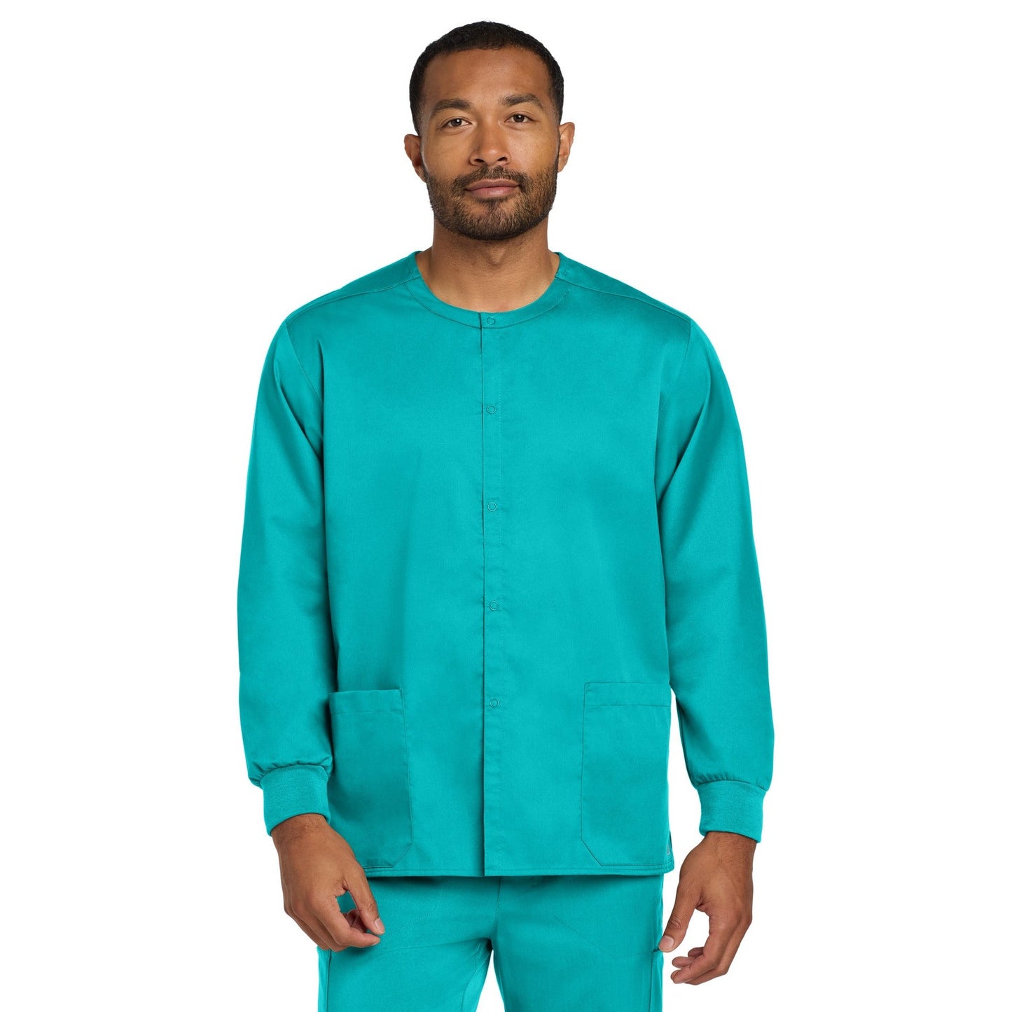 Wink-Wink® Unisex WorkFlex Snap-Front Scrub Jacket WW3080-MedTech-6