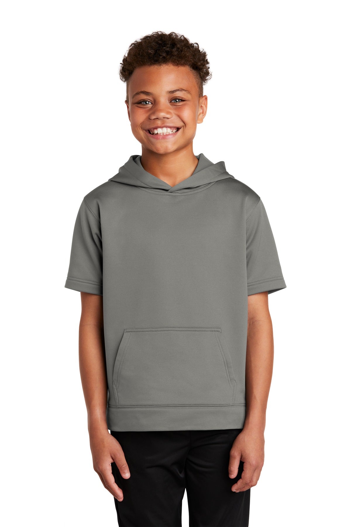 Sport-Tek- Sport-Tek ® Youth Sport-Wick ® Fleece Short Sleeve Hooded Pullover. YST251-Medtech- 2