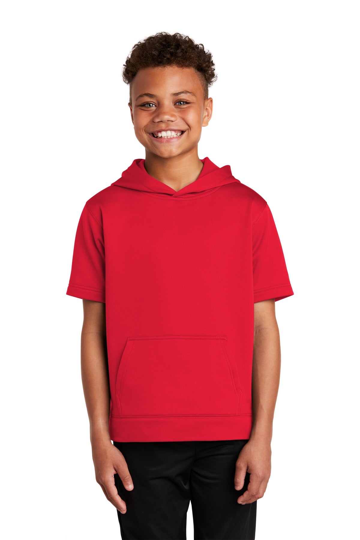 Sport-Tek- Sport-Tek ® Youth Sport-Wick ® Fleece Short Sleeve Hooded Pullover. YST251-Medtech- 3