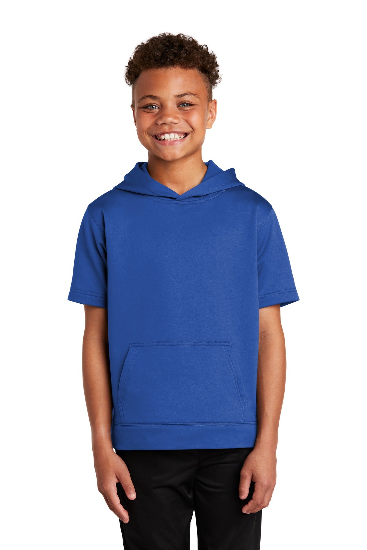 Sport-Tek- Sport-Tek ® Youth Sport-Wick ® Fleece Short Sleeve Hooded Pullover. YST251-Medtech- 5