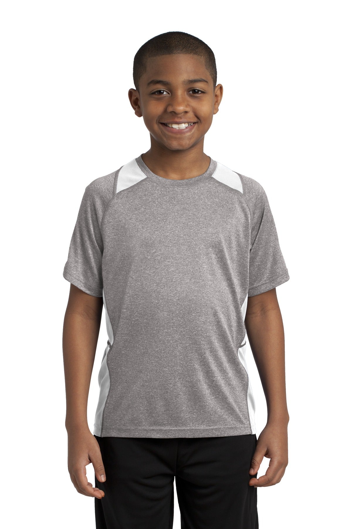 Sport-Tek- Sport-Tek® Youth Heather Colorblock Contender™ Tee. YST361-Medtech- 9