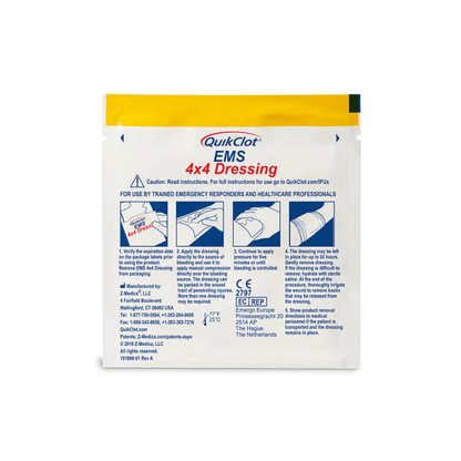 Z-Medica-Z-Medica® QuikClot® EMS Dressing, 4” x 4”-MedTech-2