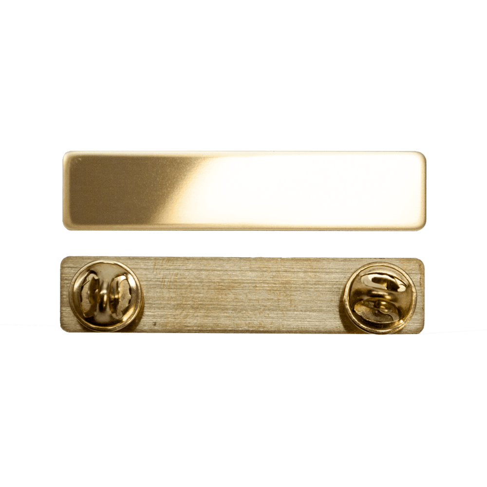 Metal Name Tag With Clutch 1/2" x 2-3/8"