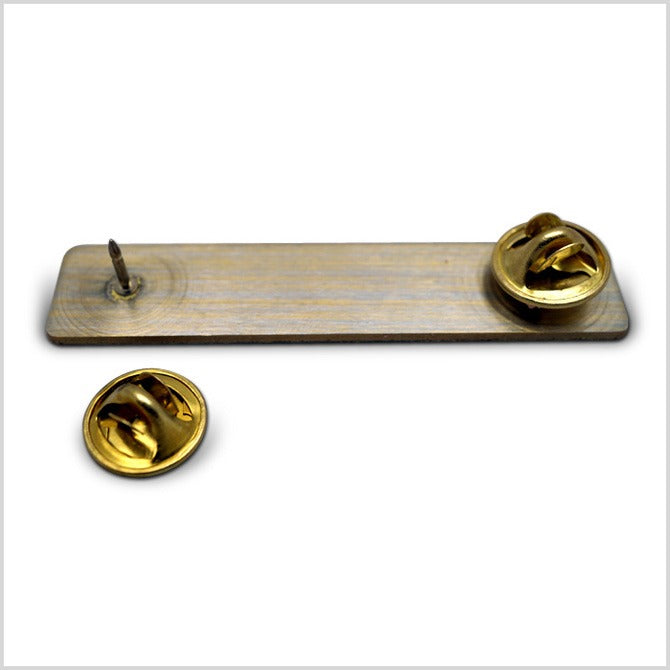 Metal Name Tag With Clutch 1/2" x 2-3/8"