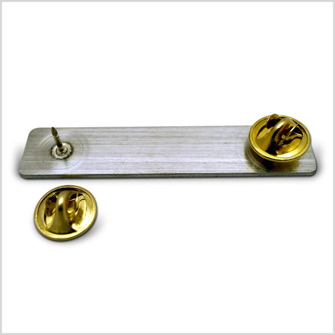 Metal Name Tag With Clutch 1/2" x 2-3/8"
